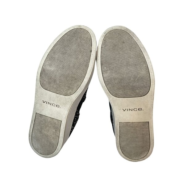 Vince Warren Tweed Knit Platform Slip On Sneakers Black White Size 6 - Picture 7 of 7